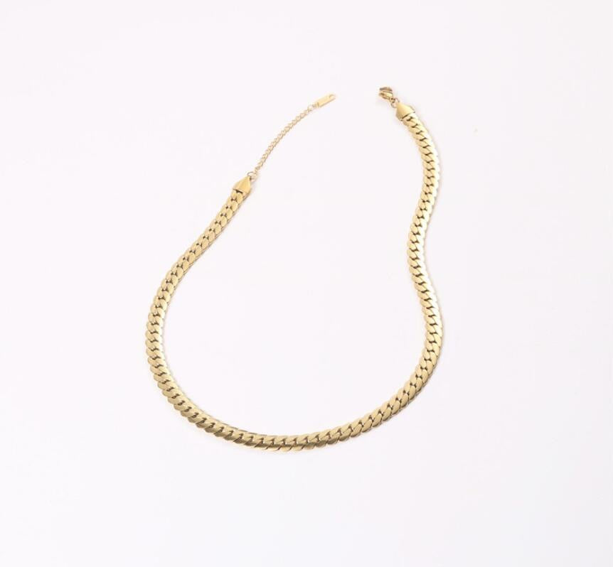 Gold Thick Snake Chain Necklace