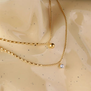 Dainty Dual-Beaded Necklace